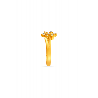 Natural Flower Diamond Finger Ring