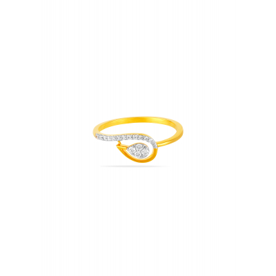 Leaf Motif Diamond Finger Ring