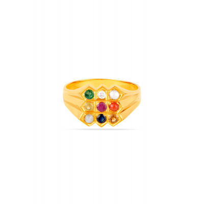 Navaratna Heritage Diamond Finger Ring