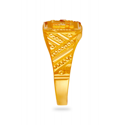 Swastik Symbol 22K Gold Finger Ring