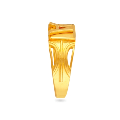 Classic Alphabet "A" 22K Gold Finger Ring