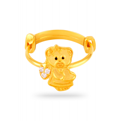Adorable Doll 22K Gold Baby Finger Ring