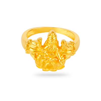 Goddess Lakshmi 22K Gold Finger Ring