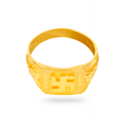Men's Swastik 22K Gold Finger Ring