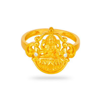 Lakshmi Blessings 22K Gold Divine Finger Ring
