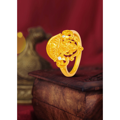 Lakshmi Blessings 22K Gold Divine Finger Ring