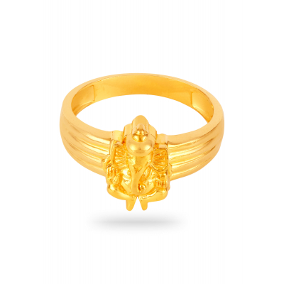 Ganesh Divine 22K Gold Frame-Inspired Finger Ring