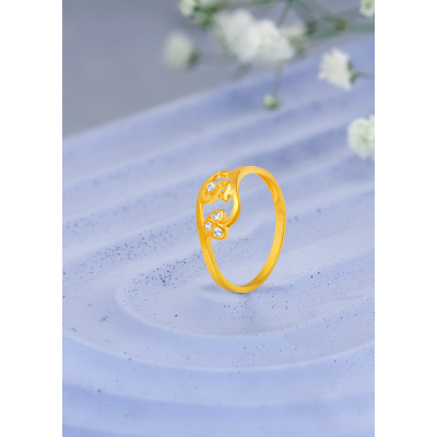 Alphabet 'S' 22K Gold Inspired Finger Ring