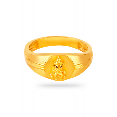 Divine Grace 22K Gold Ganesh Finger Ring