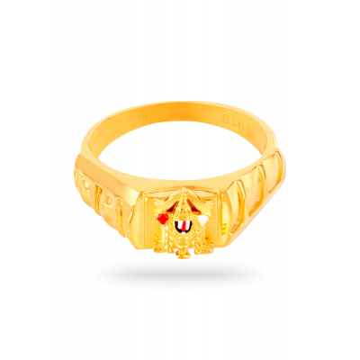 God-Inspired 22K Gold Balaji Finger Ring