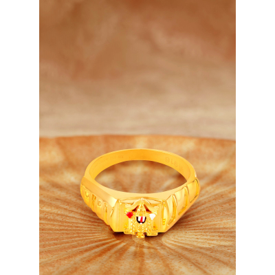 God-Inspired 22K Gold Balaji Finger Ring