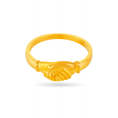 Handshake 22K Gold Finger Ring