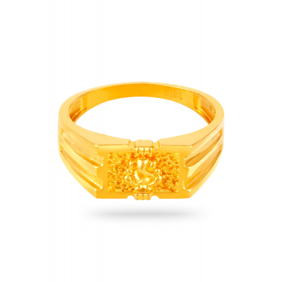God Ganesh 22K Gold Inspired Finger Ring