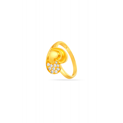 Heart Shape 22K Gold Finger Ring