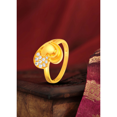 Heart Shape 22K Gold Finger Ring