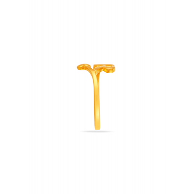 Alphabet 'R' Inspired 22K Gold Finger Ring