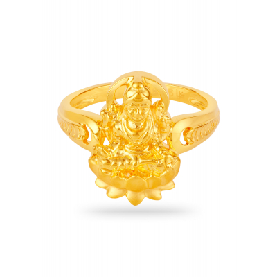 Lakshmi Devi 22K Gold Motif Finger Ring