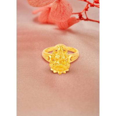 Lakshmi Devi 22K Gold Motif Finger Ring