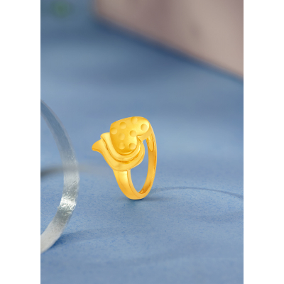 Heartfelt Elegance 22K Gold Finger Ring