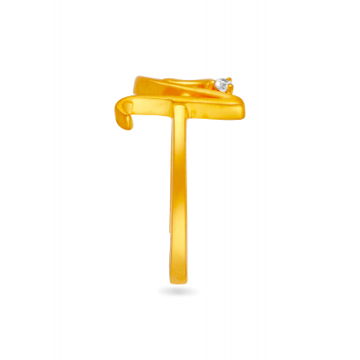 Alphabet 'A' 22K Gold Inspired Finger Ring