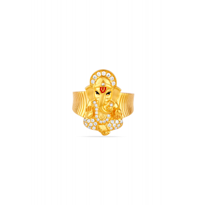 Ganesh Grace 22K Gold Finger Ring