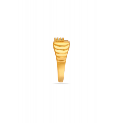 Urban Line Pave 22K Gold Finger Ring