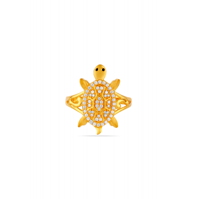Sacred Shell 22K Gold Stone Finger Ring
