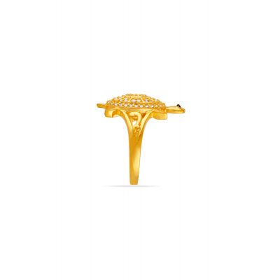 Sacred Shell 22K Gold Stone Finger Ring