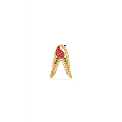 Vanki Essence 22K Gold Ruby Party Finger Ring