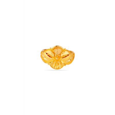 Blossom Craft 22K Gold Floral Finger Ring