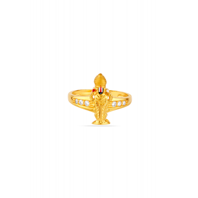 Sacred Flame Govindarajulu 22K Gold Finger Ring