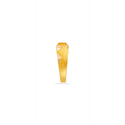 Bloom Line Engraved 22K Gold Finger Ring