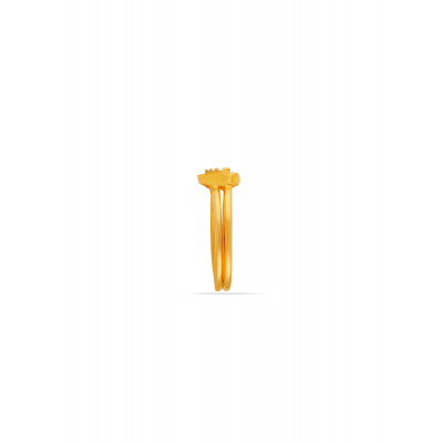 Heartfelt Sparkle 22K Gold Heart Finger Ring