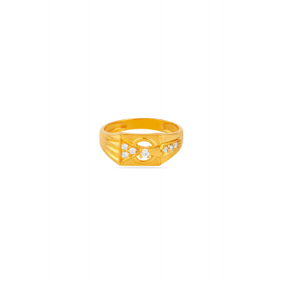 Imperial Square 22K Gold Bold Finger Ring