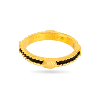 Elephant Hair-Inspired 22K Gold Finger Ring