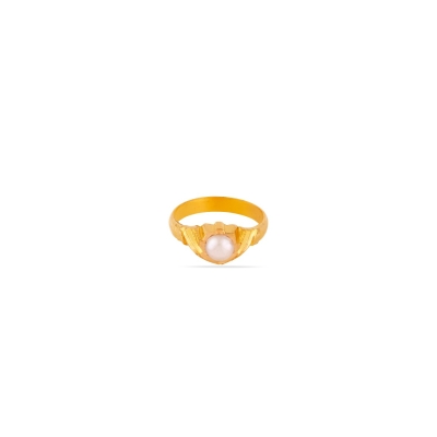 Pearl Bloom 22K Gold Nellore Finger Ring