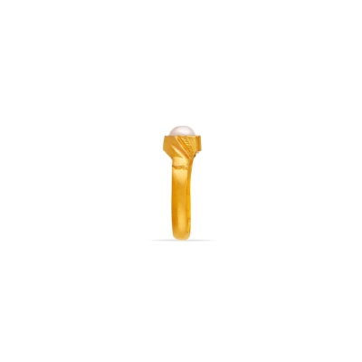 Pearl Bloom 22K Gold Nellore Finger Ring