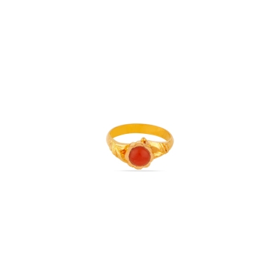 Tiny Traditions 22K Gold Coral Finger Ring