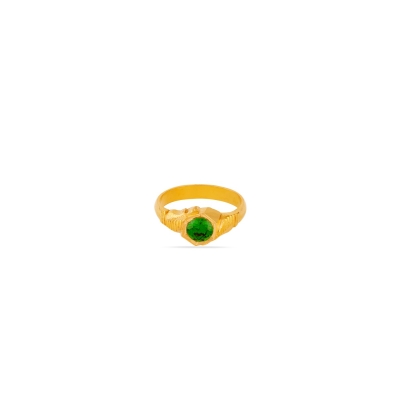 Verdant Charm 22K Gold Nellore Finger Ring