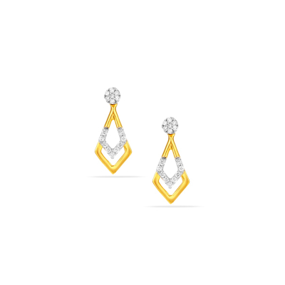 Geometric Diamond Hanging Earring