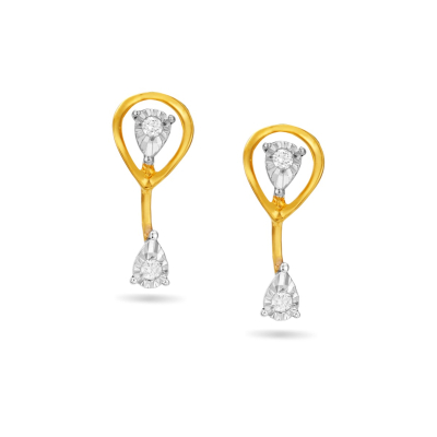 Cascading Elegance Diamond Hanging Earring