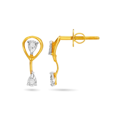 Cascading Elegance Diamond Hanging Earring