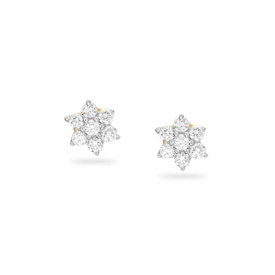 Radiant Seven-Stone Diamond Stud Earring