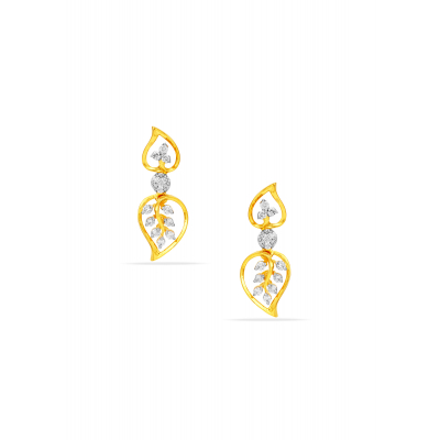 Organic Radiance Diamond Hanging Earring