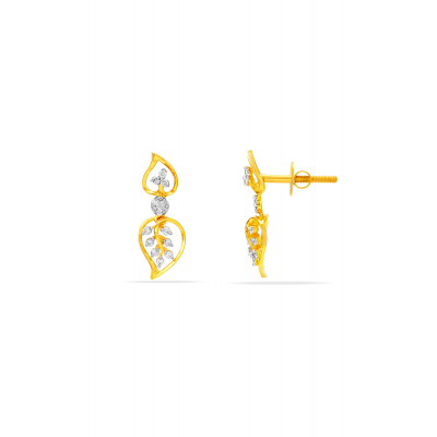 Organic Radiance Diamond Hanging Earring
