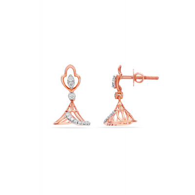 Lehenga Twirl Diamond Jhumka Earring