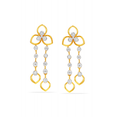 Toran Floral Diamond Hanging Earring