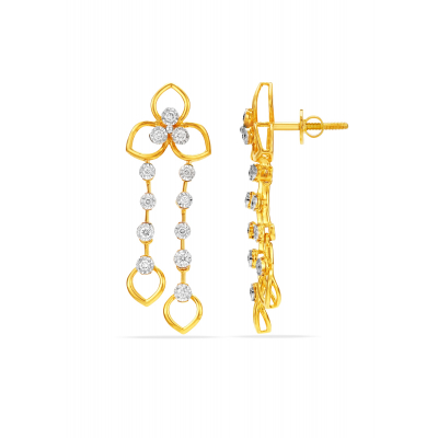 Toran Floral Diamond Hanging Earring