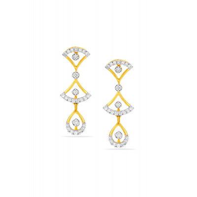 Flowing Water Diamond Hanging Earring