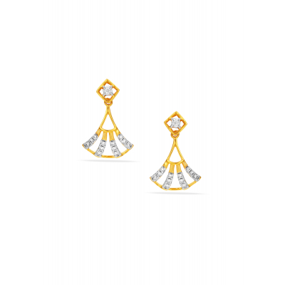 Feather Light Diamond Hanging Earring